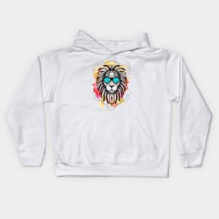 Watercolor Lion Kids Hoodie